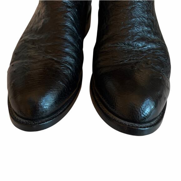 Lucchese 2000 Ostrich Boots Exotic Handmade Leather Roper 12\